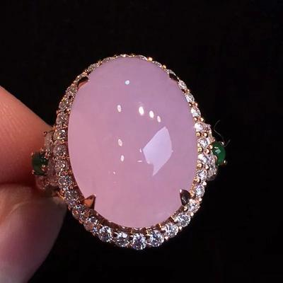 Klassischer Exquisiter Luxus Glänzend Auffälliger Verlobungsring Natürlicher Eisachat Violette Ringe für Damen Braut Hochzeits Schmuck