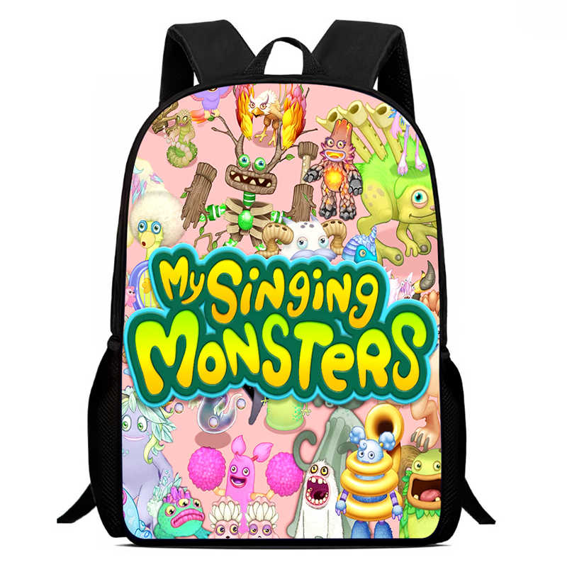 My Singing Monsters Student Schoolbags Boys and Girls Fashion Backpacks Kidsren's Backpacks