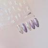 Laser White Semi-Transparent Flower Nail Sticker DIY Creative Decoration
