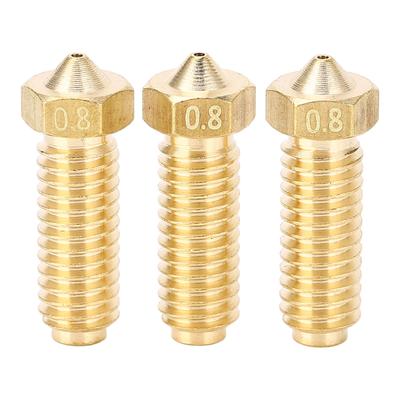 3PCS 3D Printer Nozzles High Flow M6 Thread Brass Printing Nozzle Replacement for Kobra 2 2Pro