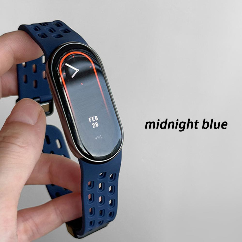 

Магнитный силиконовый ремешок Унисекс Спортивный ремешок для Xiaomi Watch 10/9/8 Сменный Дышащий Наручный ремешок для XIAOMi Band 9 Correa Ремешок для часов Браслет For Xiaomi band 8/8NFC