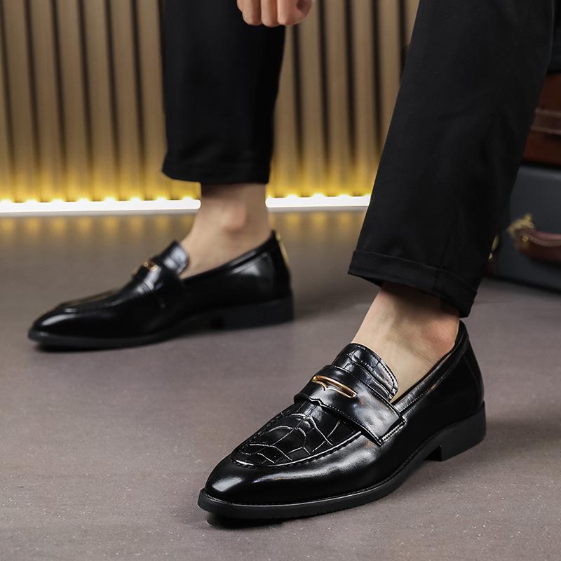 Men's British Style Leather Loafers - Breathable, Formal & Casual Slip-on Shoes