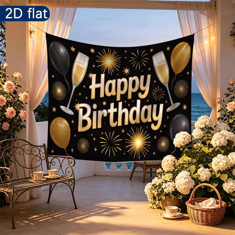 Party Backdrop Happy Birthday Birthday Photo Booth Background Front Door Decor