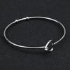 1-5pcs/lot Metal Adjustable Bangle Bracelets Blank Silver Color Open Charm Wire Base Bead Man Woman Jewelry Making