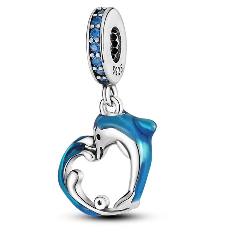 Fashion 925 Silver Summer Ocean World Series Sea Turtle Starfish Crab Octopus Charms Beads Fit 925 Bracelet DIY Jewelry