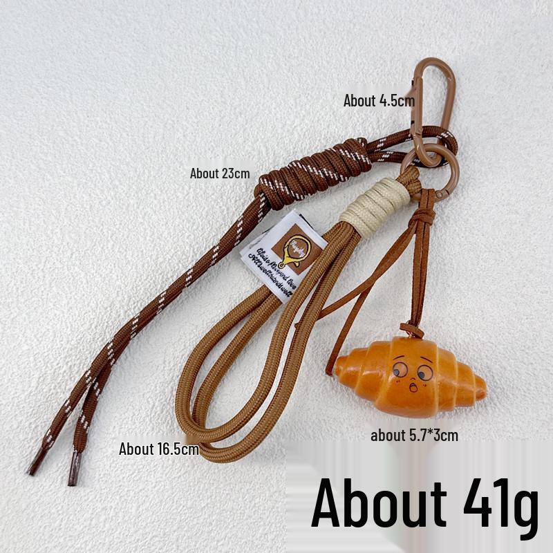 INS-Style Miu Series Alkaline Water Bread Bag - Cute Chocolate Pendant Jewelry Keychain