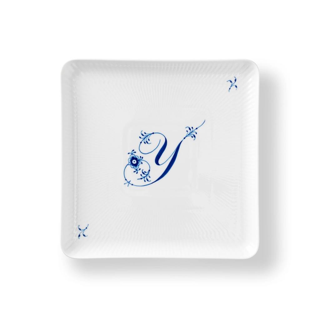 Imported Royal Copenhagen Alphabet Collection Square Dish 20x20cm 1073775 [Regular Product] "Y"