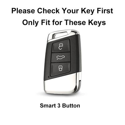 New TPU Smart 3 Button Car Key Case Cover Bag for VW Volkseagen Passat B8 Magotan for Skoda Superb A7 Kodiaq Seat Shell Fob