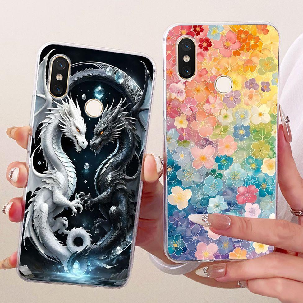 Transparent For Xiaomi Mi 8 Case Cover Luxury Fashion Butterfly Funny Cute Painted Casing M1803E1A