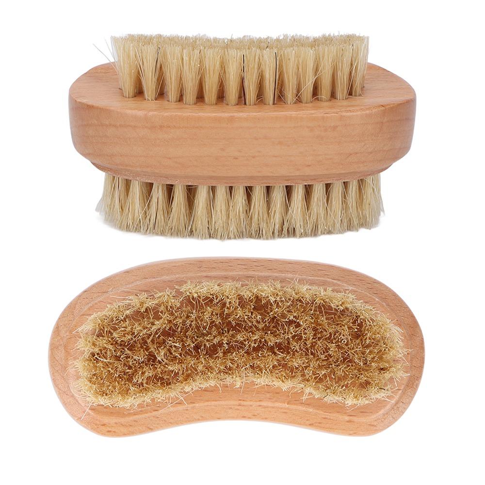 Dual-Sided Wide & Narrow Bristle Double Sided Nail Brush For Home And Salon Use