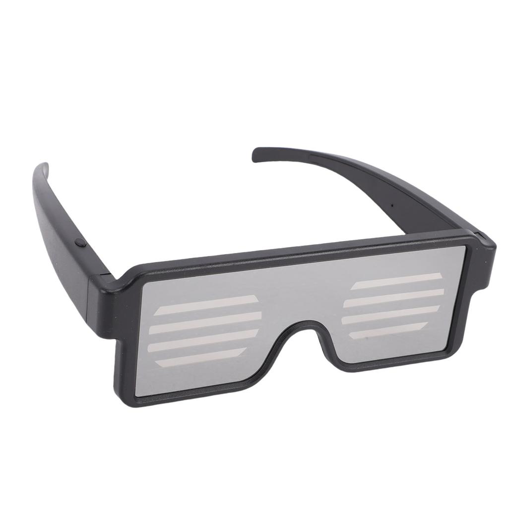 Dynamic LED Glowing Glasses USB Rechargeable Light Up Glasses White Light with Flashing Neon 11 Patterns