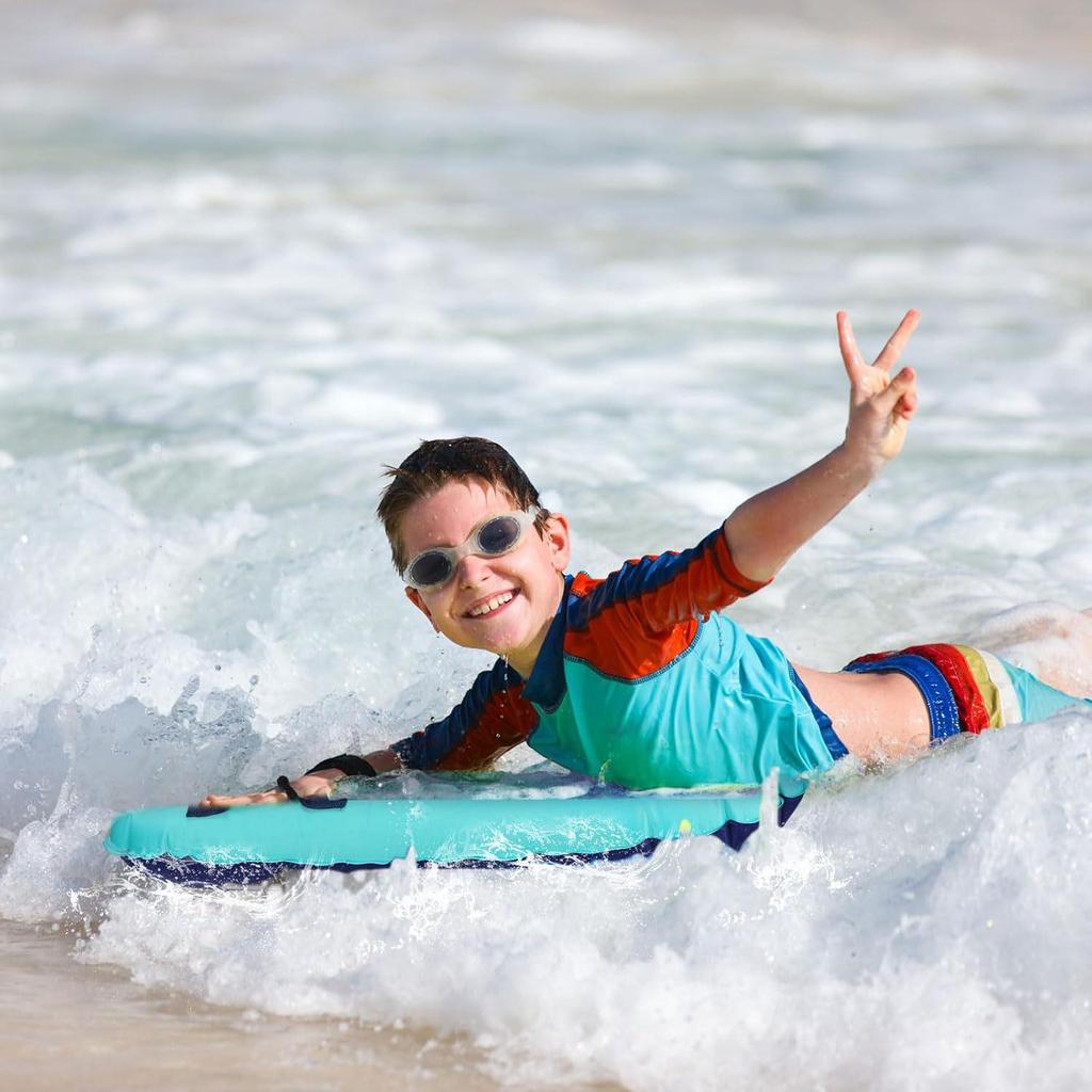 Eco-Friendly Children's Inflatable Surfboard: Thickened PVC Floating Board with Handle for Summer Water Play.