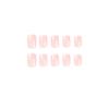 Mid-Length Rectangular Solid Color Press-On Nail Art Pieces (Removable)