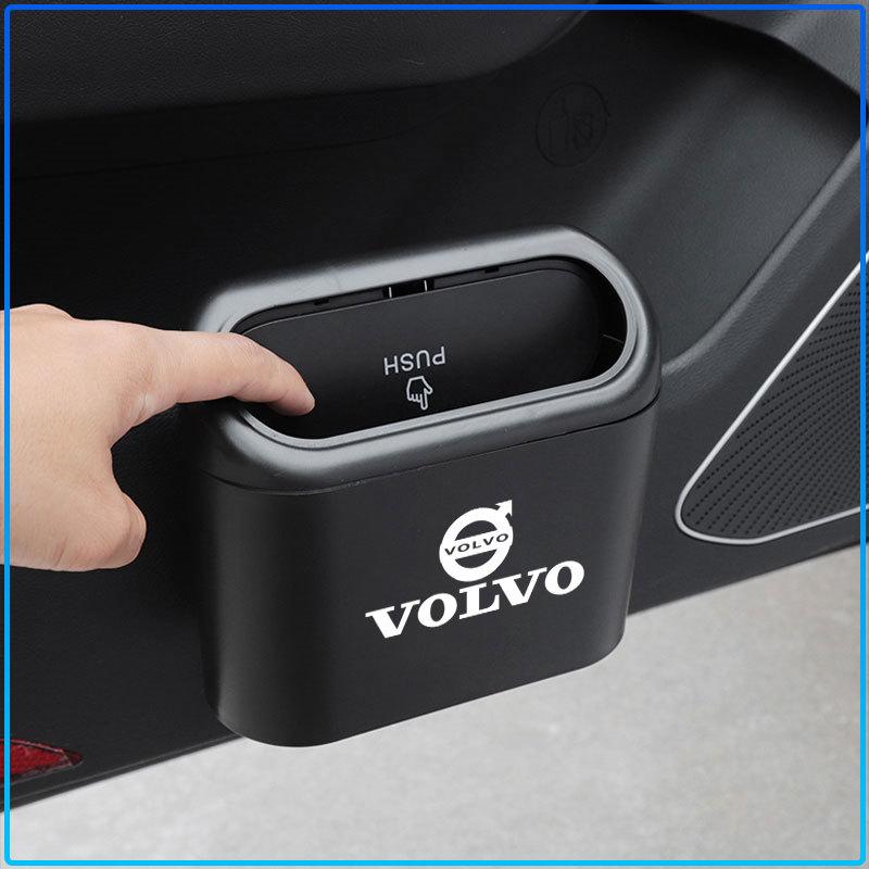 Car Trash Bin Hanging Storage Box ABS Square Pressing Trash Bin For Volvo 240 C70 S40 S50 S60 S70 S80 S90 V40 V50 V60 V90 XC40 XC60 XC90 Vnl Truck