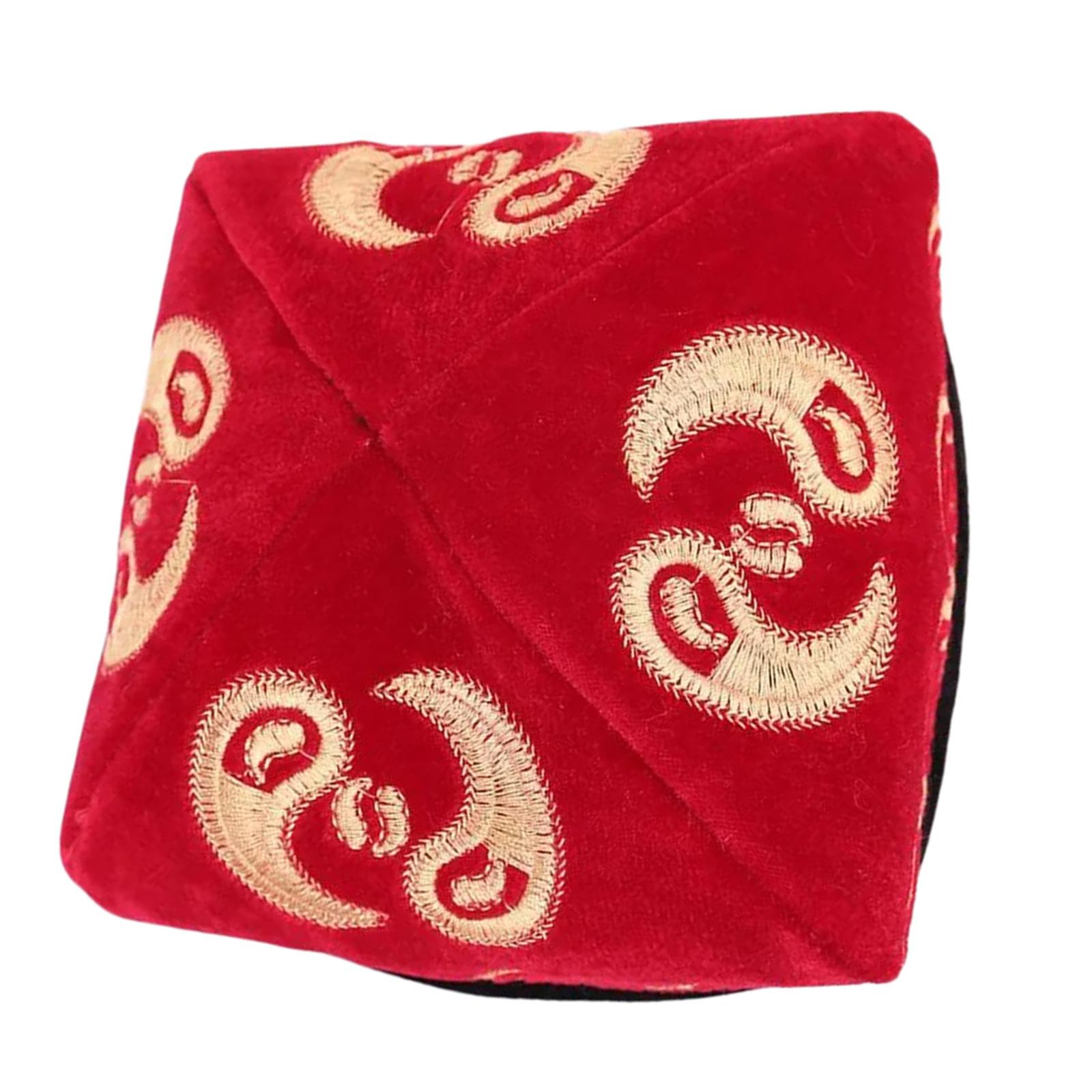 

Регульований розмір Оксамитова шапка Етнічна Вінтажна Вишивка Квіти Вінтажна шапка для Культурної події червоний