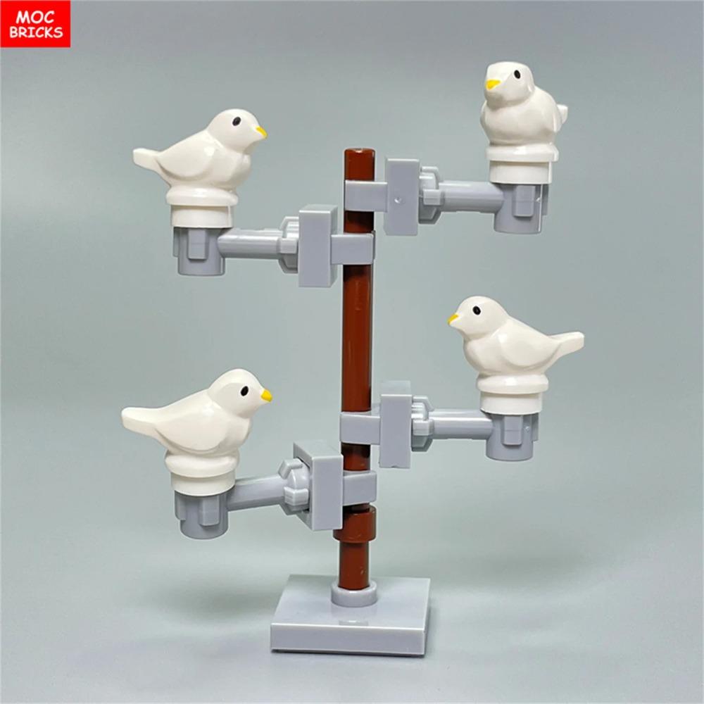 Cărămizi MOC Subarboret Junglă Animal de Pădure Maimuță Capră Girafă Pasăre Bufniță de Noapte Accesorii Blocuri de Construcție Jucării Cadouri