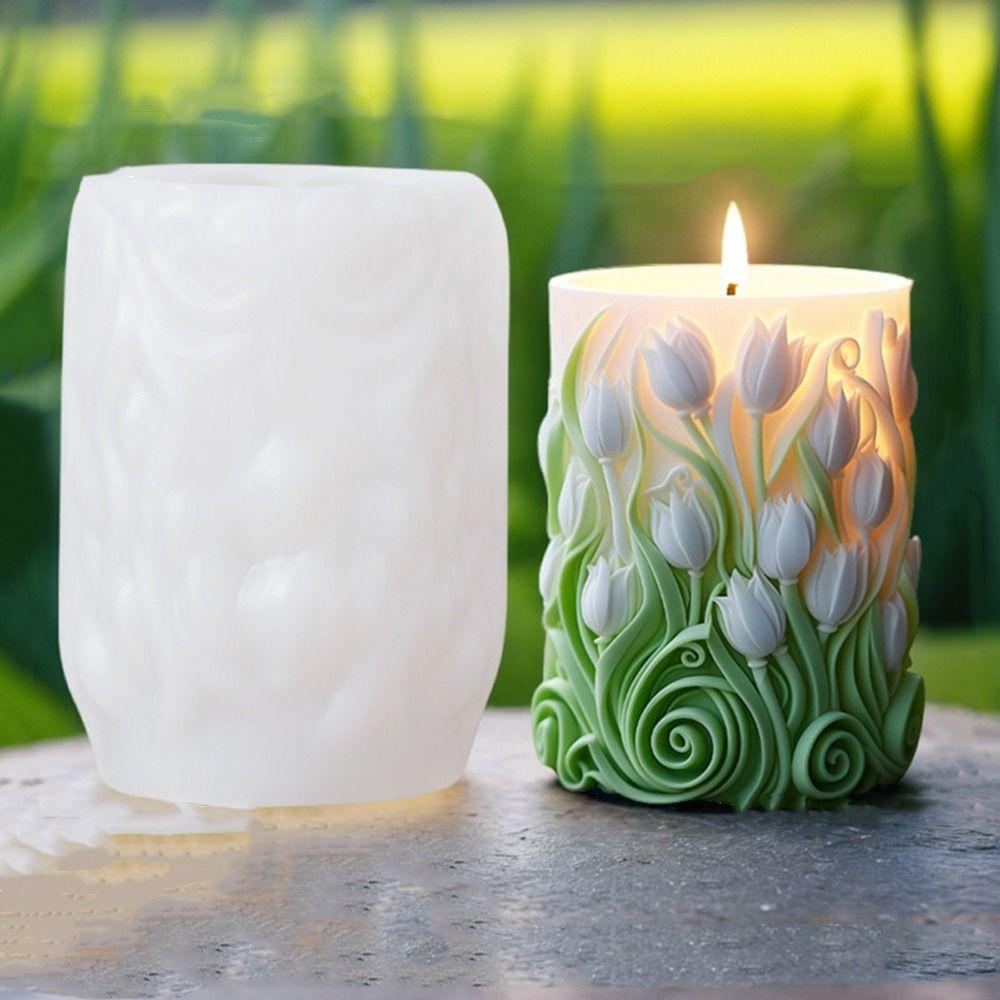 3D Carved Pattern Aromatherapy Mold Flexible Epoxy Resin Mold Candle Making Tools Soap Making