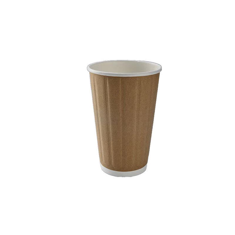 

Homeglen 16oz Kraft Paper Disposable Coffee Cups