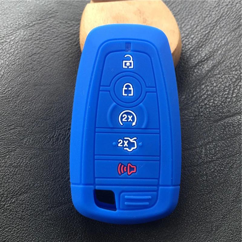 Silicone Car Key Case Cover For Ford Fusion Mustang Explorer F150 F250 F350   Ecosport Edge S-Max Ranger Lincoln Mondeo