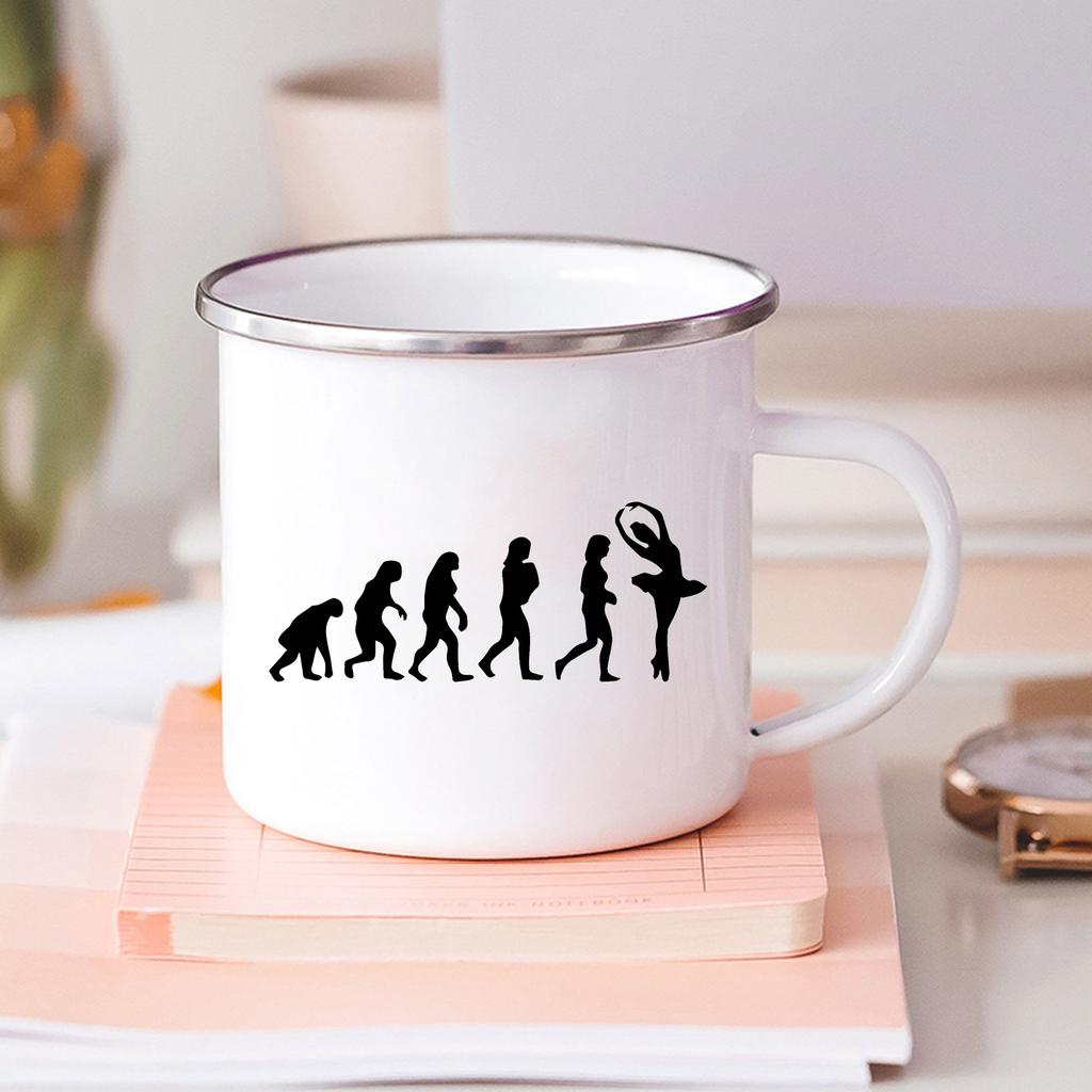 Born To Dance Ballet Girls Printed Enamel Mugs Kids Cup of Coffee Travel Mug Stainless Steel Mug Kawaii Friends Drinkware Cupshe