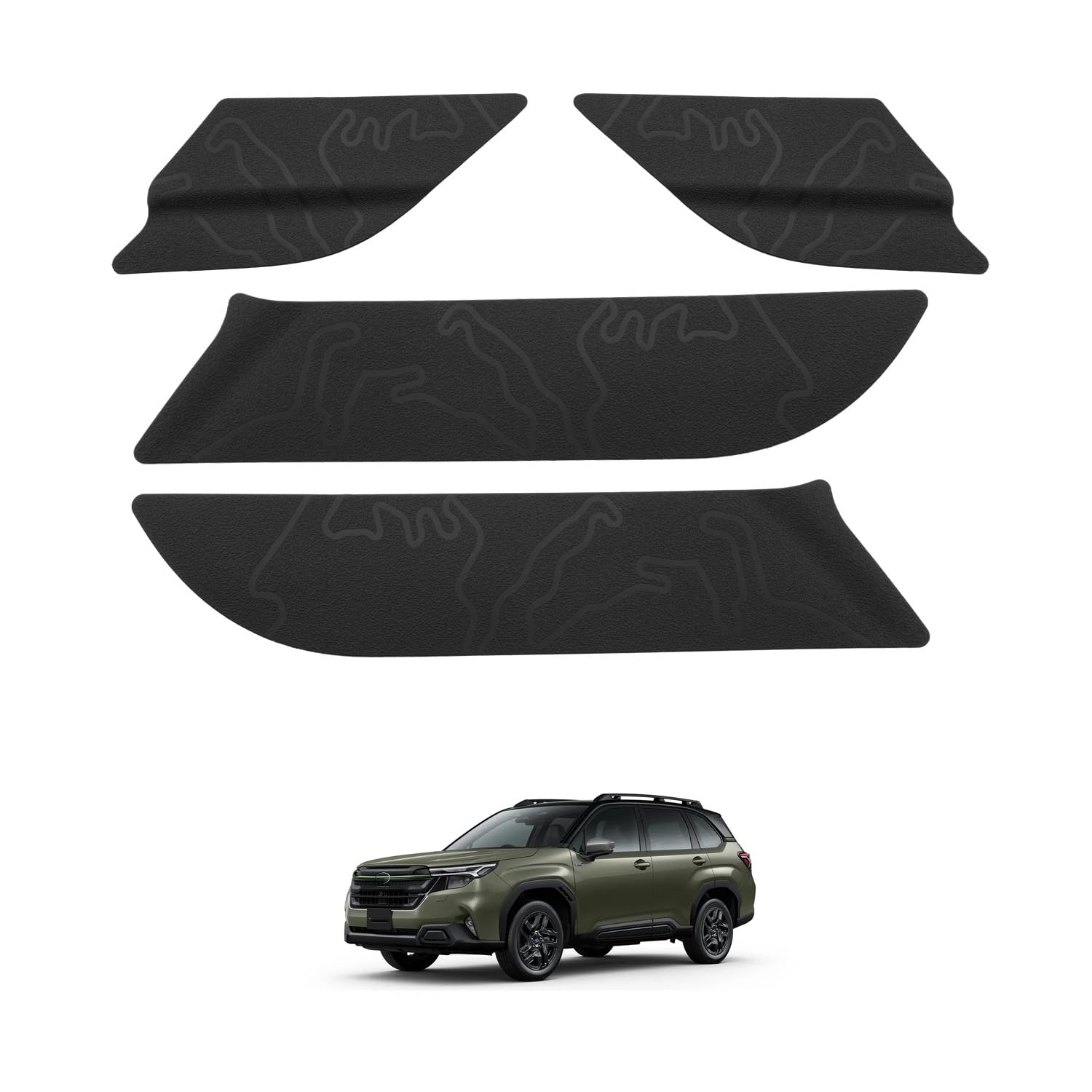 

HUAHAO Door Kick Guards for the New Subaru Forester SL and Door Easy Carbon Front Door Covers of Series, Anti-Scratch, Stain, Wear-Resistant