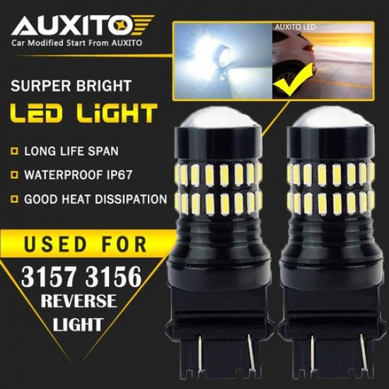 AUXITO 3157 3156 LED Backup Reverse Tail Light Bulb White For Ford F-150 2018 2x