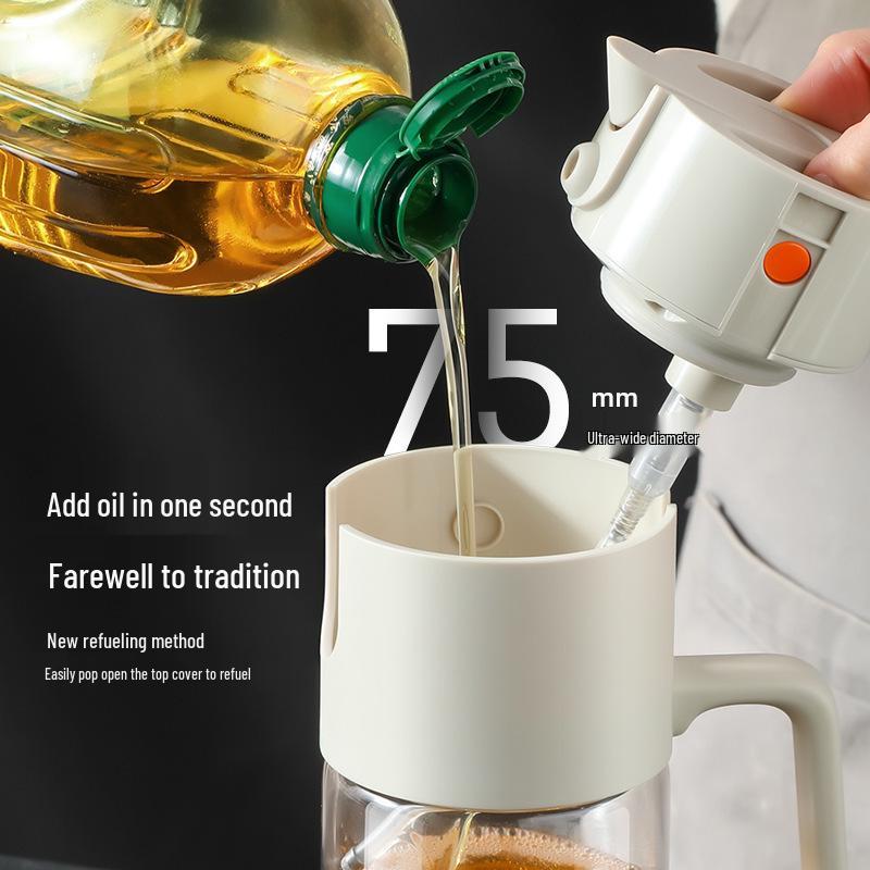 Dual-Use Glass Oil Spray Bottle for Kitchen & Air Fryer