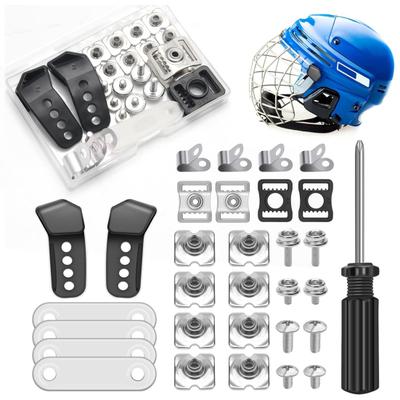 31Pcs/Set Hockey Helmet Repair Kit with Screws Nuts Gaskets Clips Screwdriver Universal Rugby Baseball Softball Helmet Repair Replacement Parts