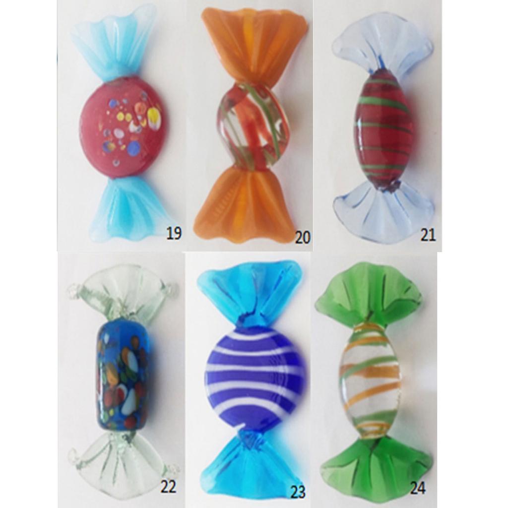 Glass Candy Figurines Vibrant Colored for Living Room Bedroom for Decoration