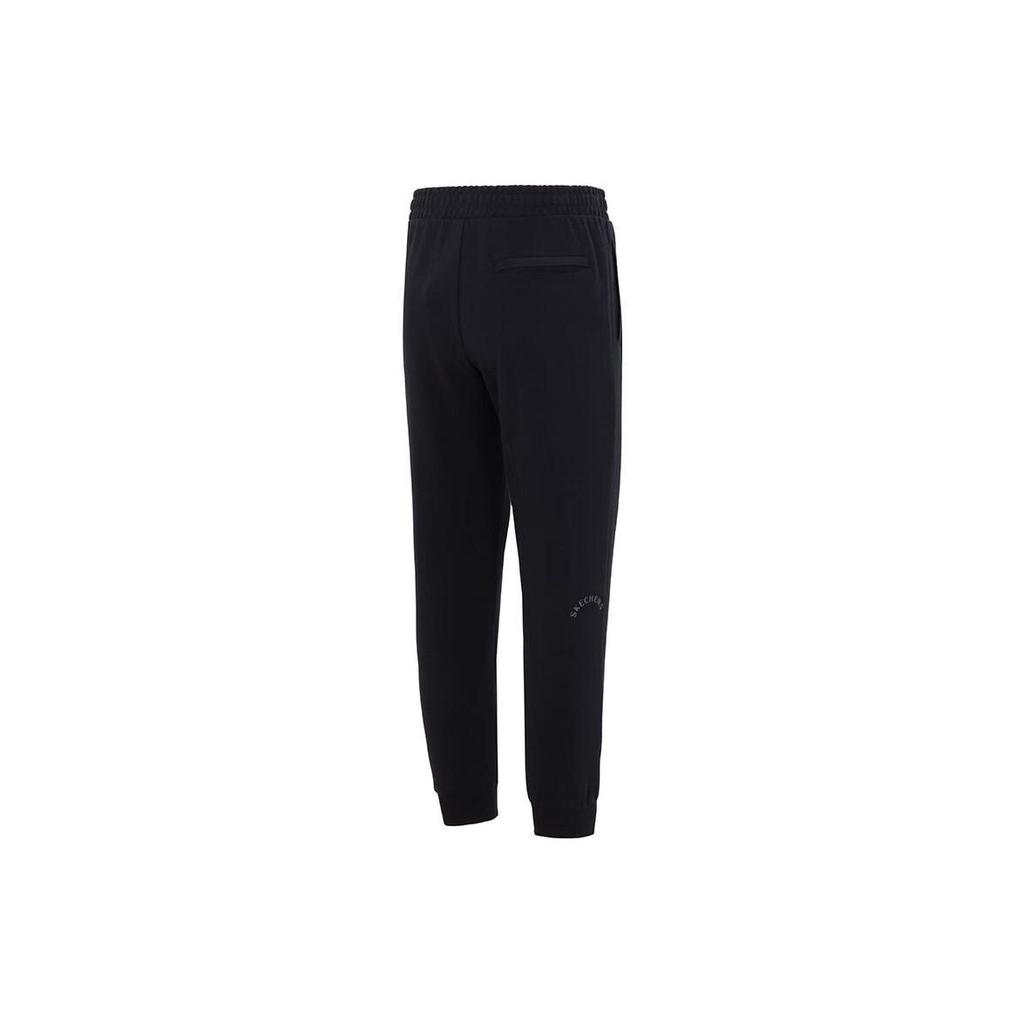 Skechers Colorful Casual Series Solid Mid-Rise Cuffed Sports Pants Men Pants Carbon-Black L323M020-0018