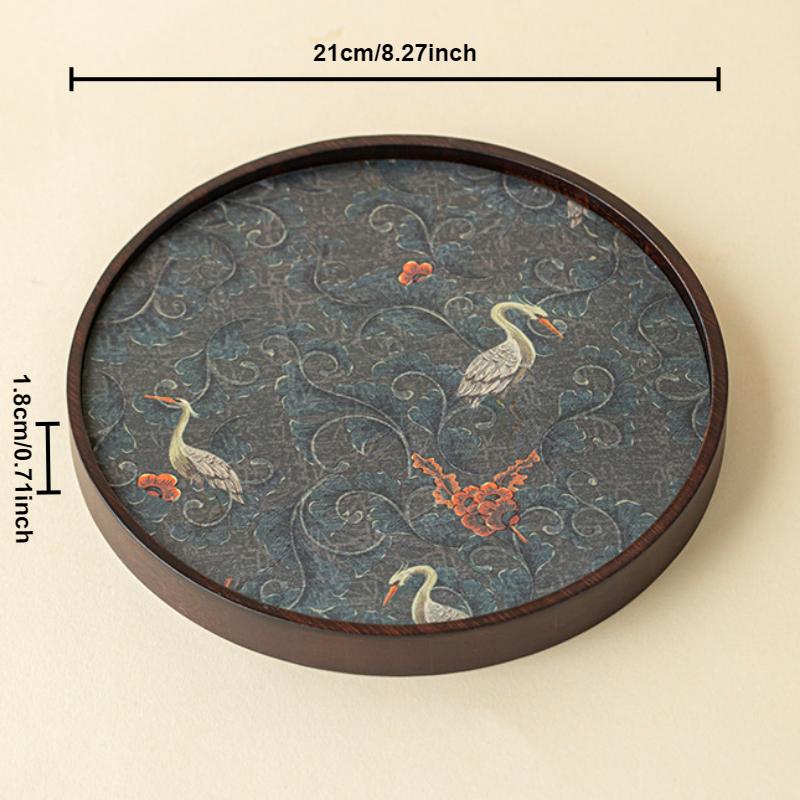 Creative Chinese Tea Tray Retro Water absorption Serving Coffee Trays Gongfu Kung Fu Teacups Holder Household Teaware Tea Table