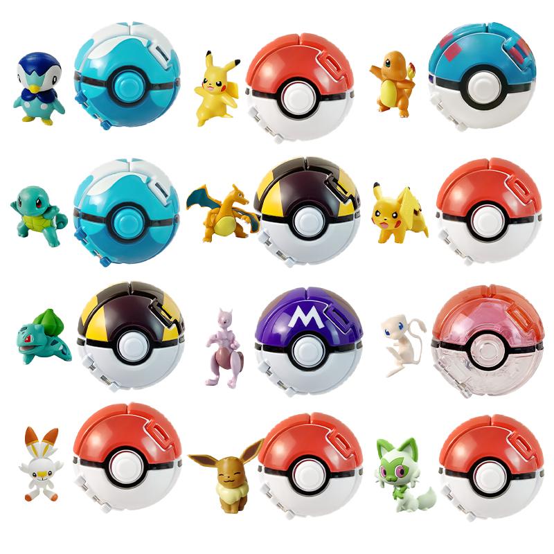 32 Styles Pokemon Elf Ball Action Figure Pikachu Litten Rockruff Anime Model Pocket Monster Toy