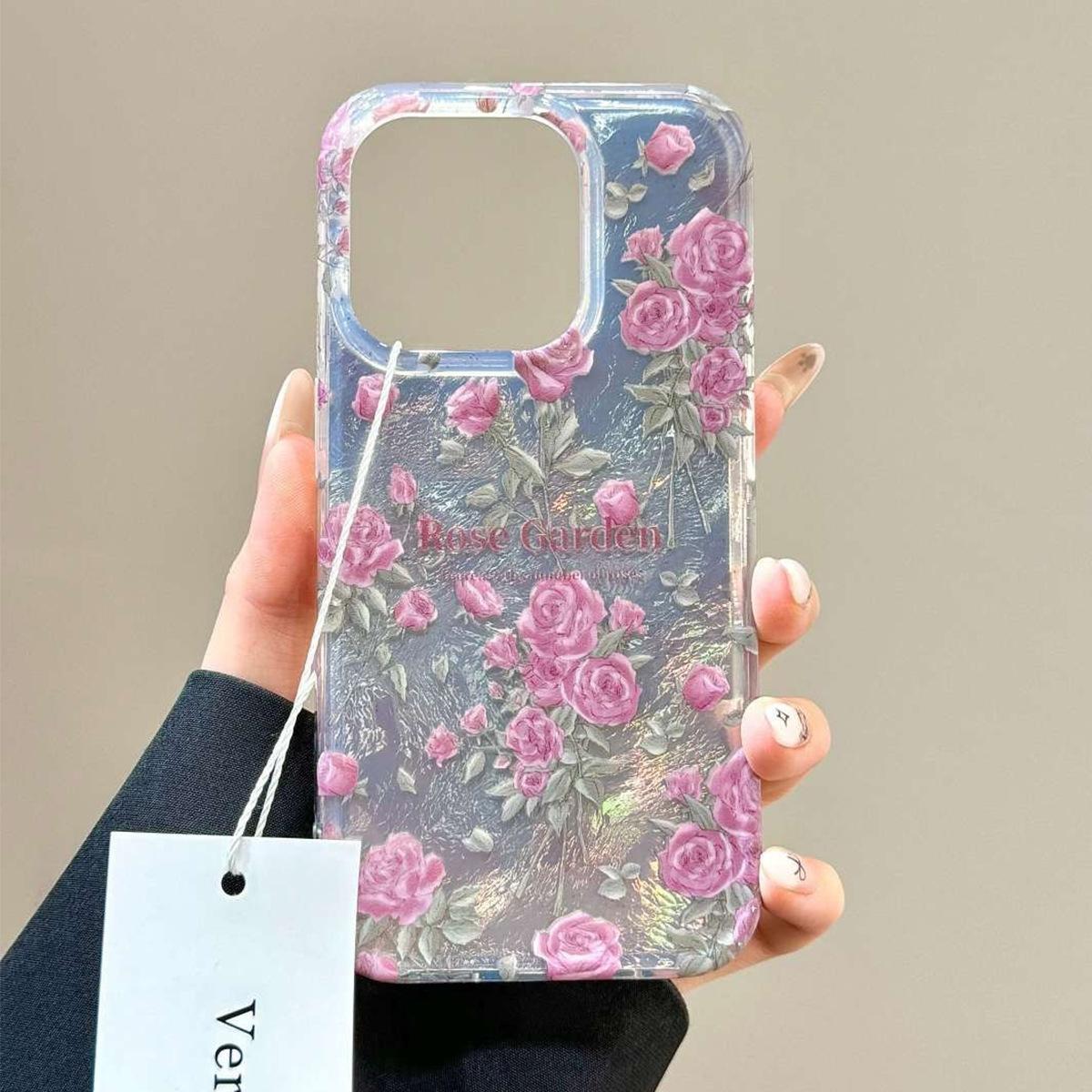 

Для двухслойного IMD чехла для телефона, для Apple чехол для телефона с рисунком вихря из тисненой фольги с большим отверстием, для Apple 16, женский, ощущение высокого класса For iPhone 17PROMAX