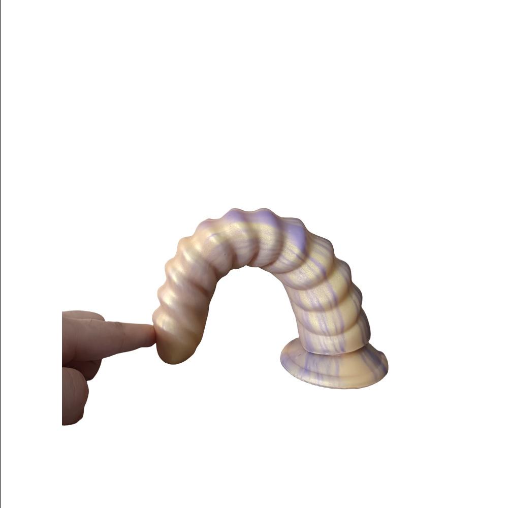 Realistic Silicone Ribbed Dildo with Strong Suction Cup G-Spot Fake Penis Mixed-Color Vaginal Anal Masturbation Toy