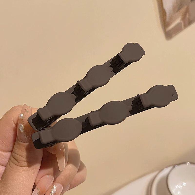 Forehead Flock Braided Hair Clip Accessory Solid Color Braided Hair Clips Small Fragrant Hair Clip Shredded Hair Bangs Clip