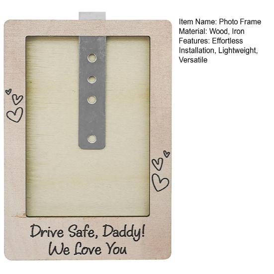 Sun Visor Photo Frame Car Picture Holder Car Visor Clip Personalized Car Interior Decoration Family Photos Gifts