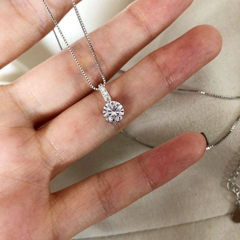 Mini Drill Geometric Round Thin Flash Box Chain All-body Temperament Clavicle Chain