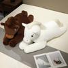 Cartoon Lying Down Brown Horse Throw Pillow Plush Toy Doll Foal Zodiac Horse Doll Children Soothing Doll