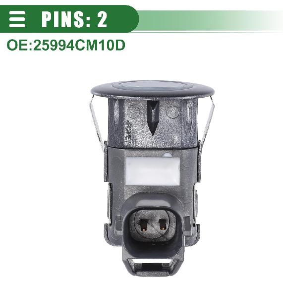 Motoforti 2 Pcs Car Bumper Reverse Parking Assist Sensor, Parking Assist Sensor, for Infiniti EX35 2008-2012, Plastic, No.25994CM10D, Titanium Tone