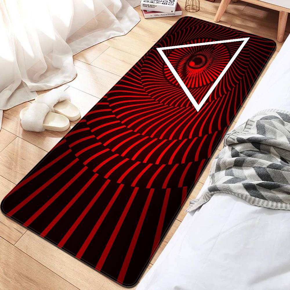 Freemason Illuminati Anime Floor Mat Non-Slip Laundry Room Mat Laundry Decor Balcony Child Living Room Bedside Mats