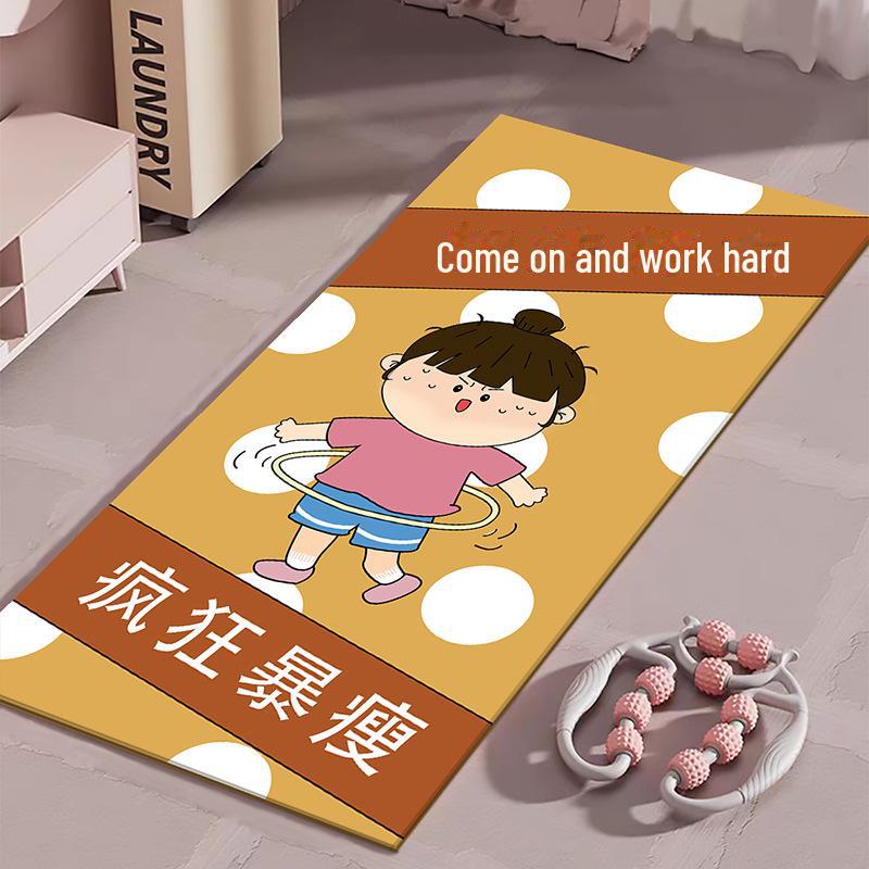 Covoraș de fitness silențios, antiderapant, cu absorbție a șocurilor, pentru sărituri în interior, alergare, dans și yoga