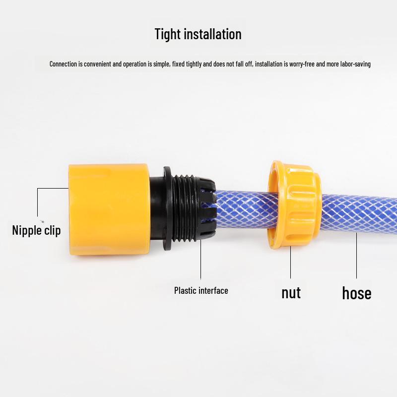 ABS 4-Point Quick Connector for Garden Hose and Car Wash, 1/2" Size
