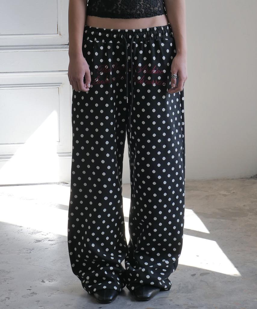 Rock Cake Dots String 2Way Jogger - Black