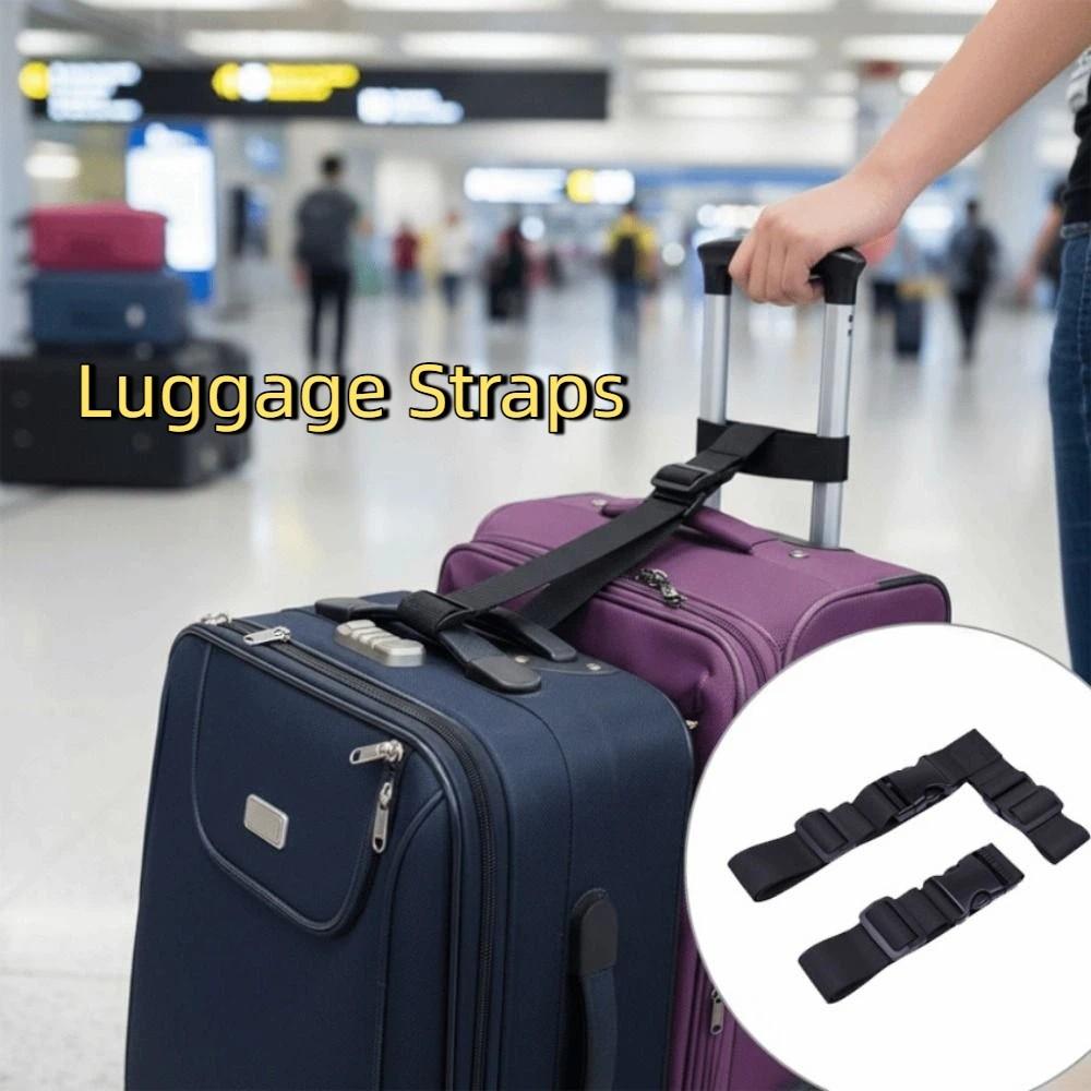 2SET Adjustable Luggage Straps Secure Fastening Travel Bag Belt Travel Buckle Luggage Belt  Airport