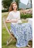 Fragrant Shadow Dopamine Printed White T-shirt for Women, 2026 Summer New Edition, Lyocell Loose Casual Short Sleeve Thin Top