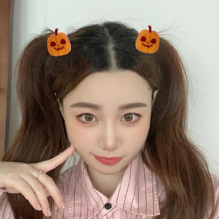 2Pcs Creative Halloween Costume Clip Reusable Acrylic Hairpin Hair Accessories For Children Adults Theme Parties