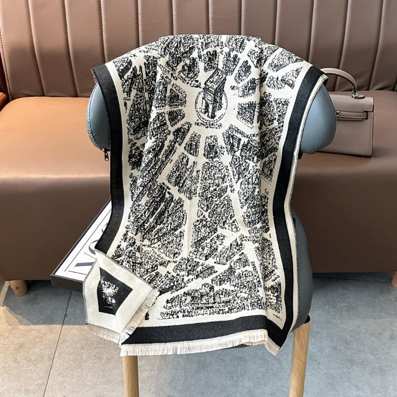 Autumn and winter new temperament retro high-end imitation cashmere scarf women's thick versatile long air conditioner shawl
