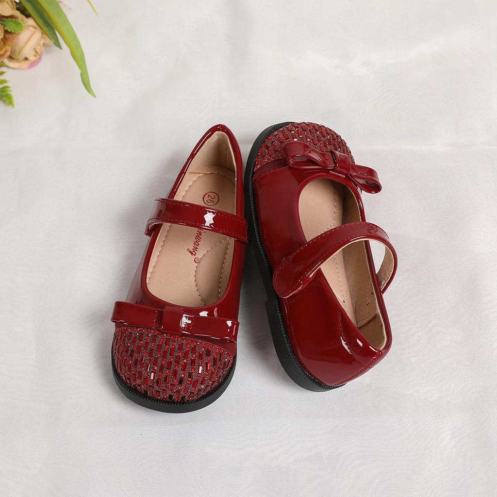 2026 Spring New Arrival: Girls' Crystal Princess Dress Shoes - Formal, Leather, Perfect for Performances