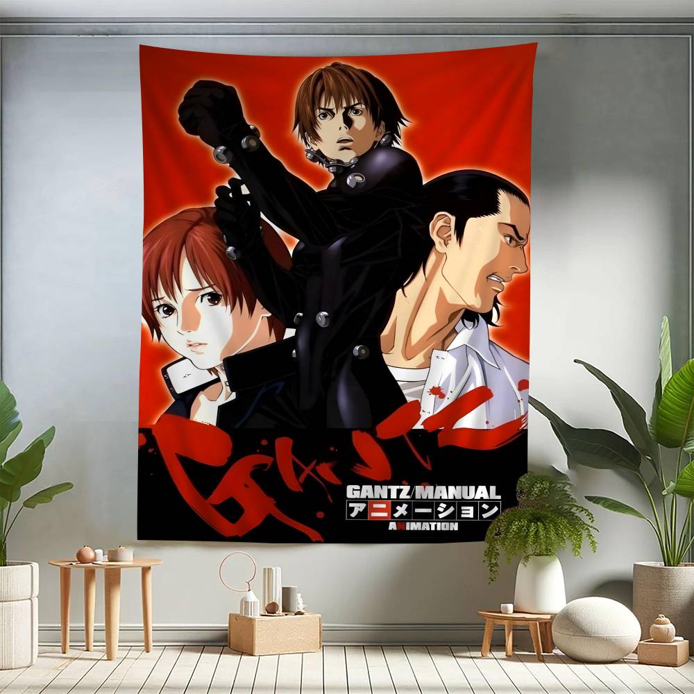 Japan Anime Gantz Tapestry Art Printing Art Science Fiction Room Home Decor Wall Art Decor