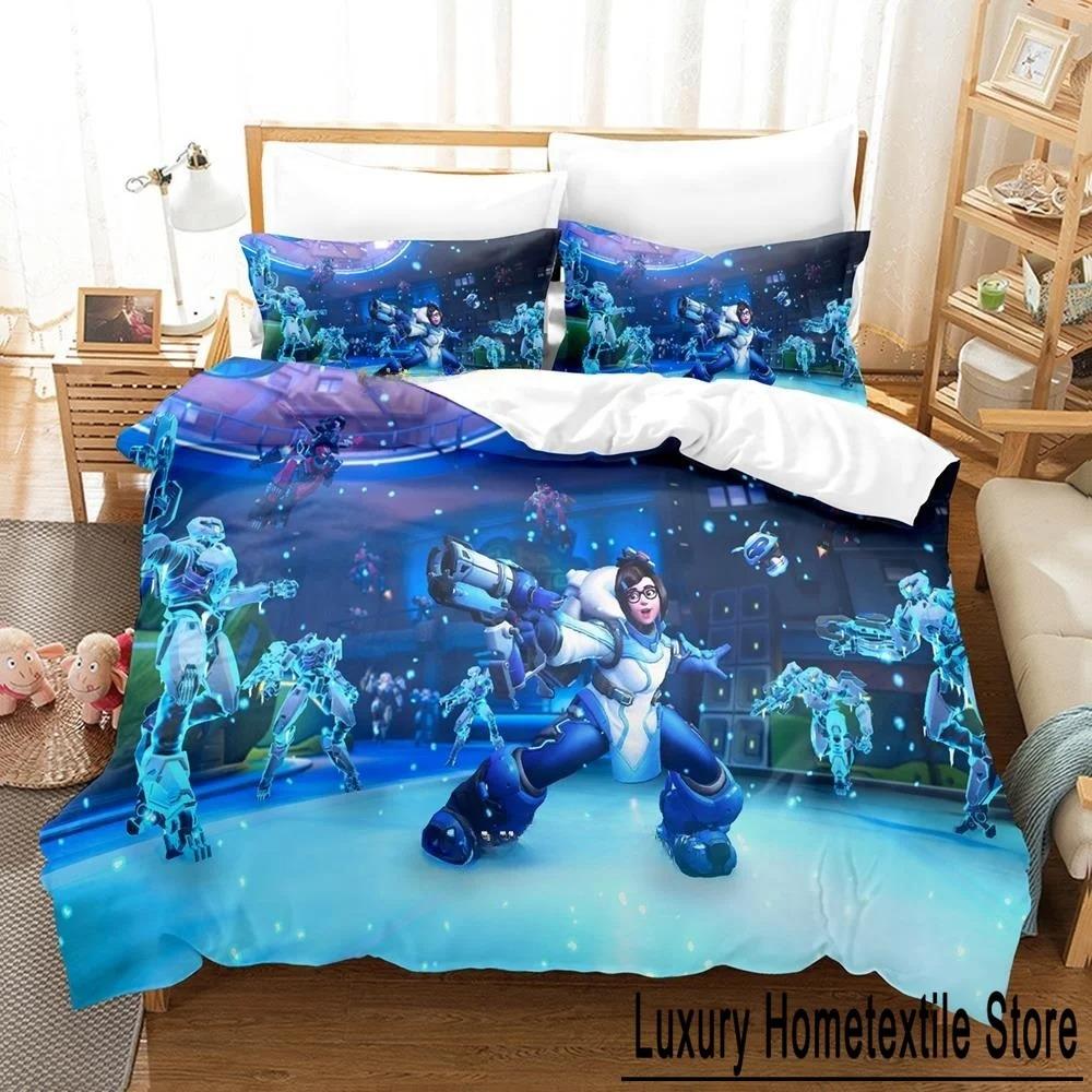 3D Printing Game Overwatch 2 Invasion Bedding Set Single Twin Full Queen King Size Bed Set Adult Kid Bedroom Duvet Cover Sets